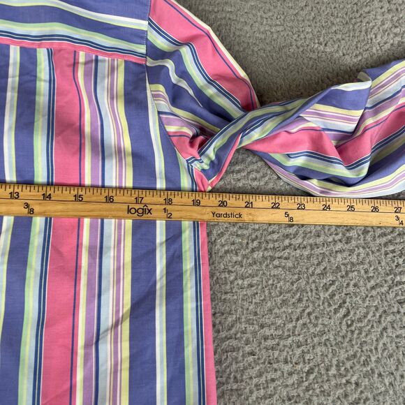 Lot of 2 Foxcroft Blouse Womens 6P Pink Blue Purple Striped Wrinkle Free Shirt - Picture 9 of 16